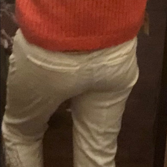 WHBM Silver Studded White Skimmer Pants - Picture 10 of 13